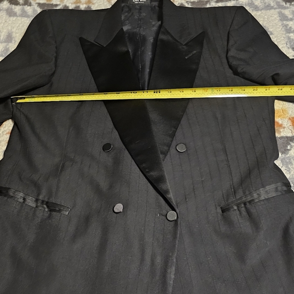 Lord West NY Black Double Breasted Tuxedo Ensemble Size 44L Made In The USA - Picture 12 of 16